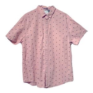 Denim & Flower Ricky Singh Pink with black Palm Tree Shirt